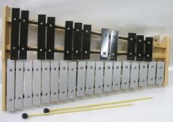 Carillón GL-31. 30 barras crómaticas de aluminio de Sol a Do, con mazas
